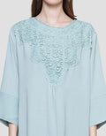 St. Yves Patch Panel Neckline Visc Satin Kafthan Wanita