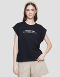 Nevada Print The Best Time Kaos Lengan Pendek Wanita