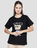 Nevada Cotton Usa Streets Bear Women's Short Sleeve T-Shirt