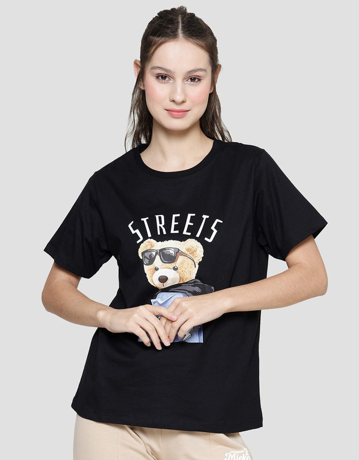 Nevada Cotton Usa Streets Bear Women's Short Sleeve T-Shirt