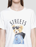 Nevada Cotton Usa Streets Bear Women's Short Sleeve T-Shirt