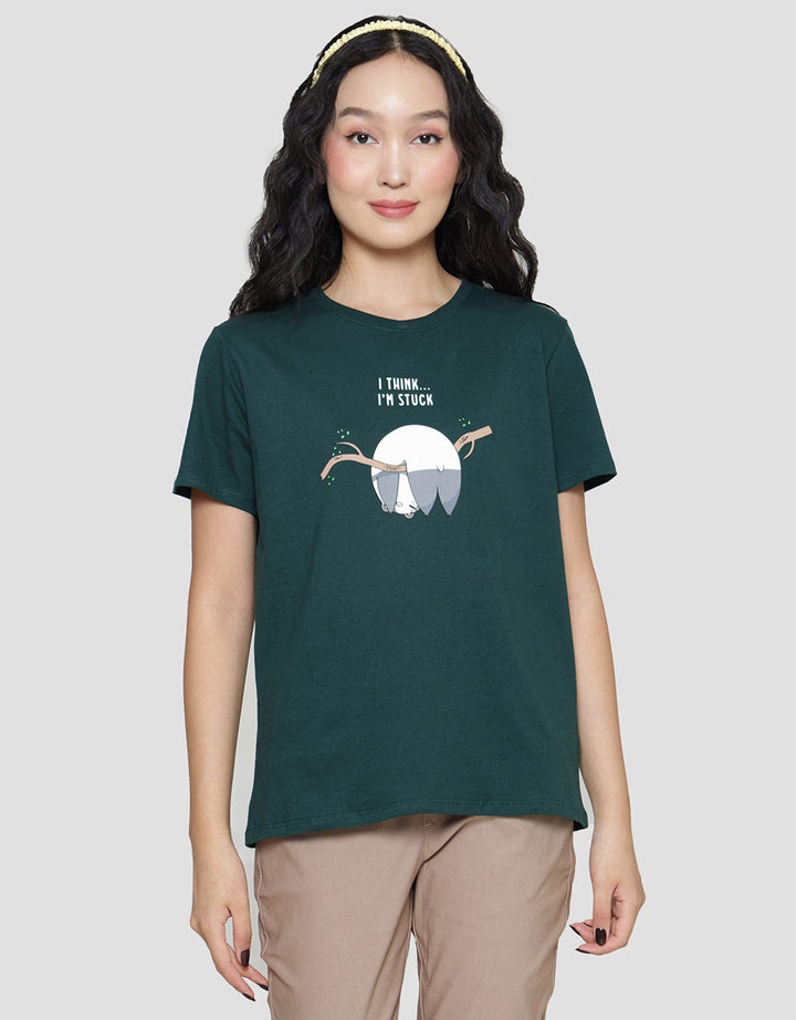 Nevada Im Stuck Solid Kaos Casual Wanita