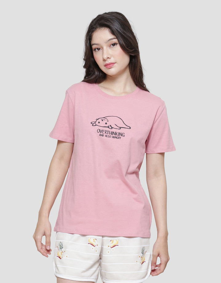 Nevada Overthingking Print Kaos Wanita
