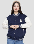 Nevada Solid Varsity Jaket Wanita