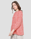 St. Yves Crinckle Print Blouse Wanita