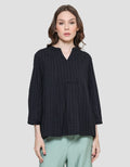 St. Yves Dobby Stripe Blouse Wanita