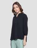 St. Yves Dobby Stripe Blouse Wanita