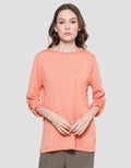St. Yves Women's Floral Stripe Texture Long Sleeve T-Shirt