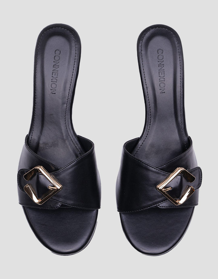 Connexion Buckle Strap Sandal Wedges Wanita