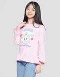 Disney Marie Ruffle Bawah Kaos Lengan Panjang Anak Perempuan