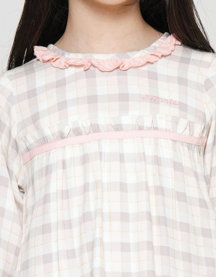 Disney Checker Minnie Kemeja Anak Perempuan