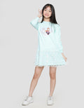 Disney Apl Love Frozen Midi Dress Lengan Panjang Anak Perempuan