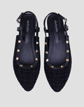 Details Texture Sepatu Slingback Wanita