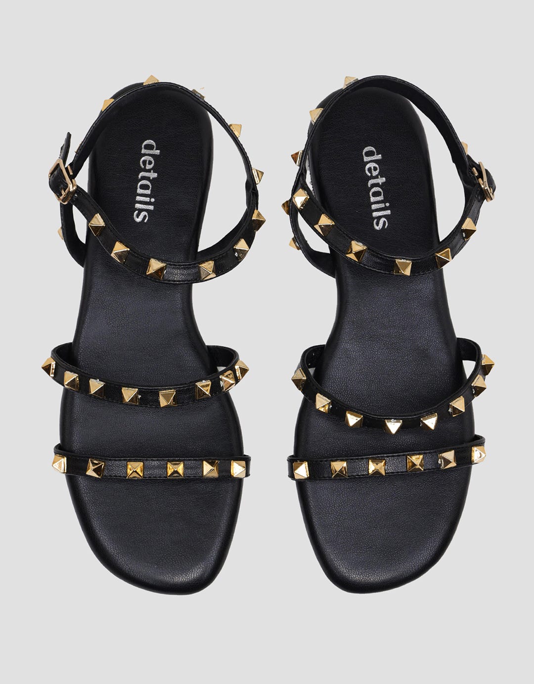 Details Golden Studs Sandal Slingback Wanita