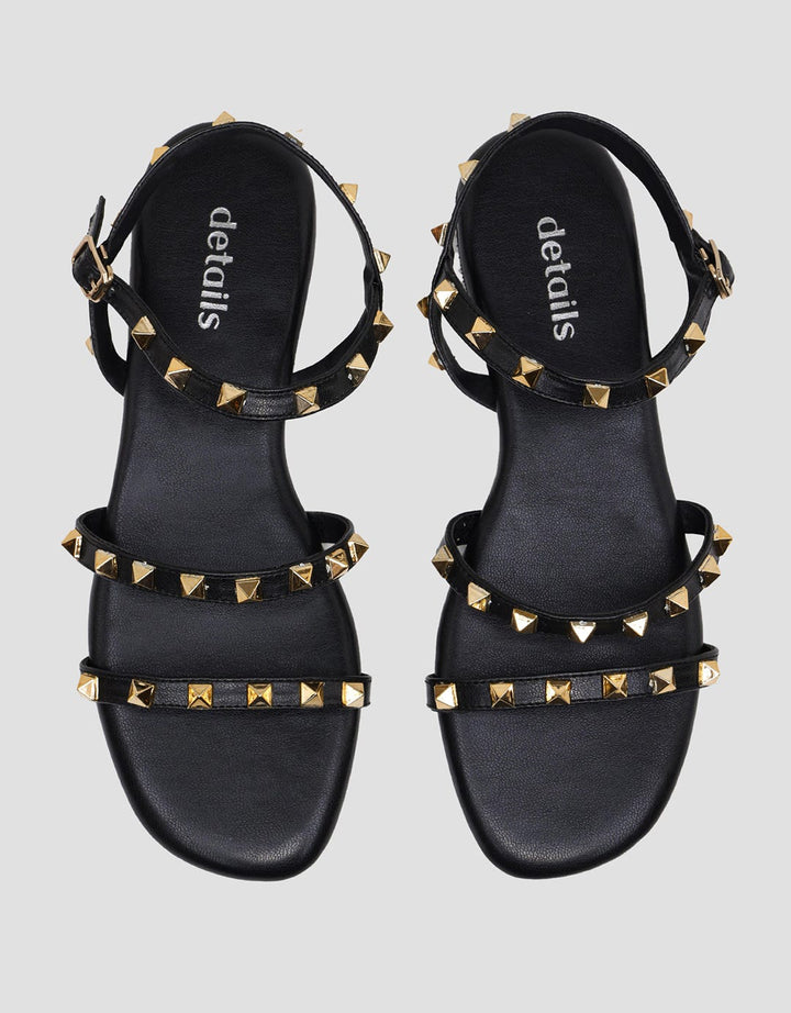 Details Golden Studs Sandal Slingback Wanita