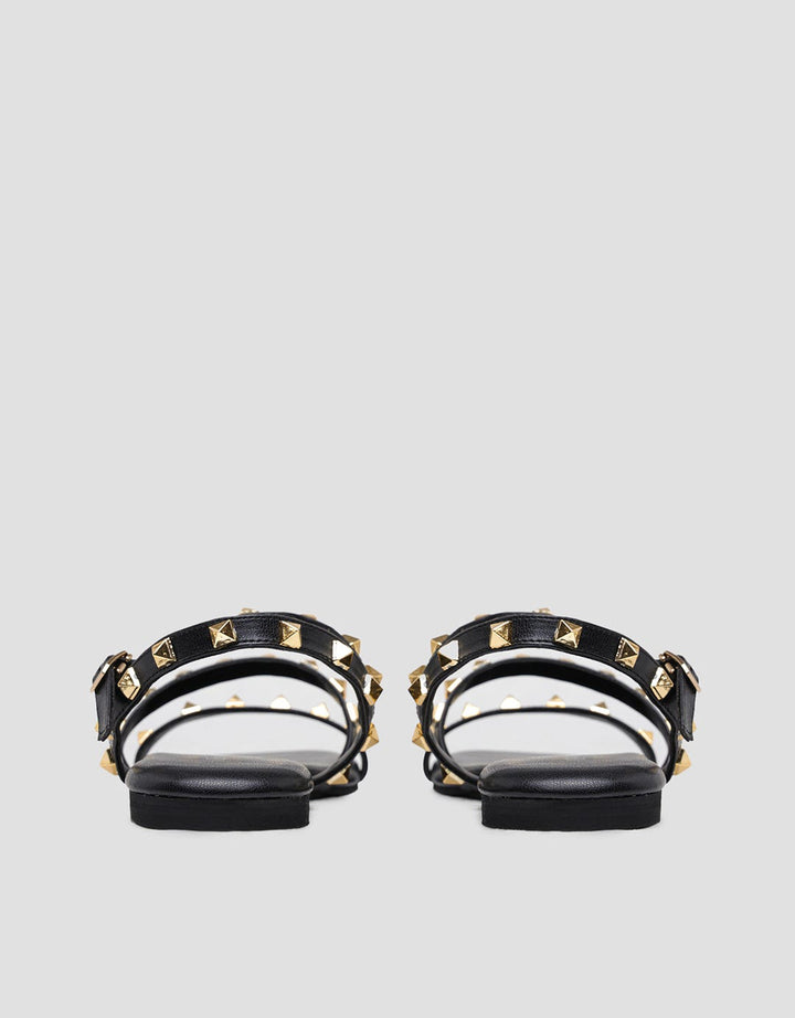 Details Golden Studs Sandal Slingback Wanita