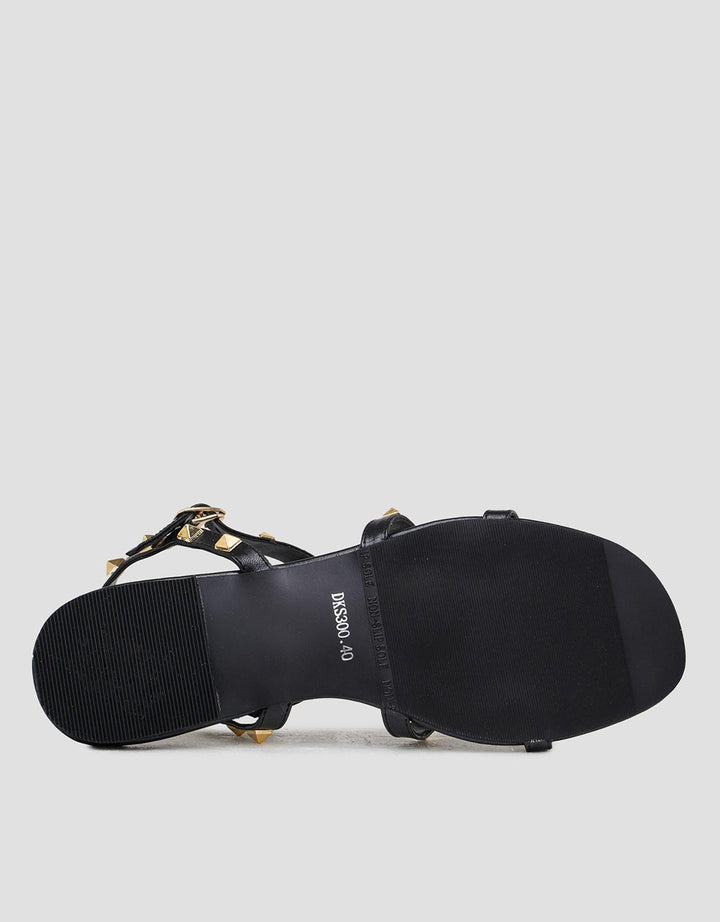 Details Golden Studs Sandal Slingback Wanita
