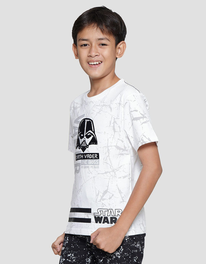 Star Wars Boys Short Sleeve T-Shirt Print Starwars Vader The Boss