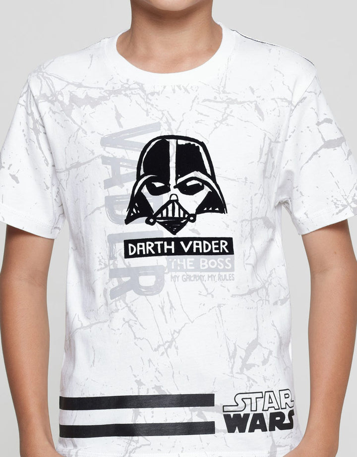 Star Wars Boys Short Sleeve T-Shirt Print Starwars Vader The Boss