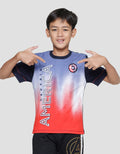 Marvel Avengers Captain America Tiedye Ombre Kaos Anak Laki-Laki
