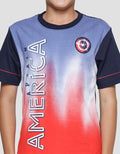 Marvel Avengers Captain America Tiedye Ombre Kaos Anak Laki-Laki