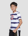 Marvel Avengers Captain America Shield Tiedye Stripe Boys' T-Shirt