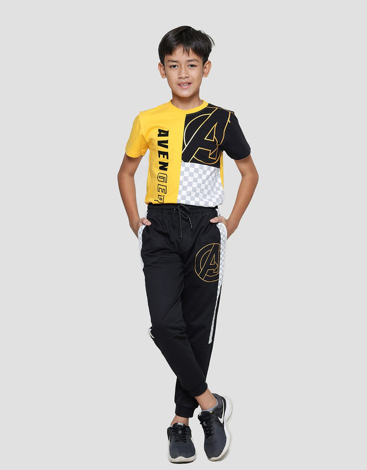 Marvel Avengers Plaid Boys Knit Long Pants