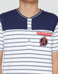 Marvel Avengers Stripe Pocket Henley T-Shirt Boys