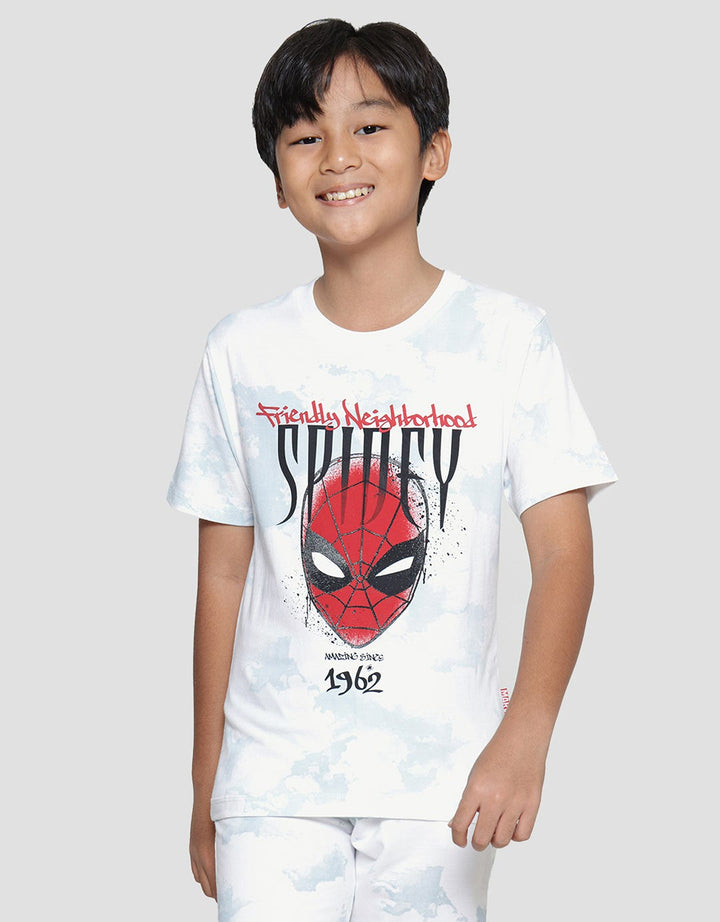 Marvel Spiderman Facet Tiedye Kaos Anak Laki-laki