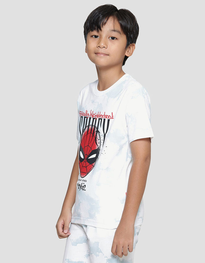 Marvel Spiderman Facet Tiedye Kaos Anak Laki-laki