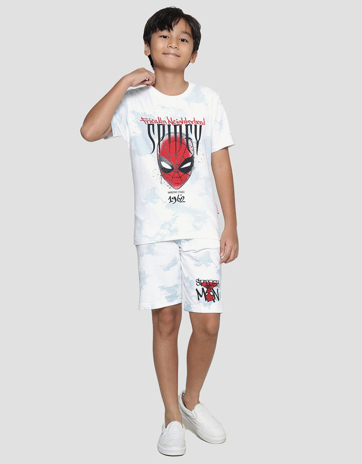 Marvel Spiderman Facet Tiedye Kaos Anak Laki-laki