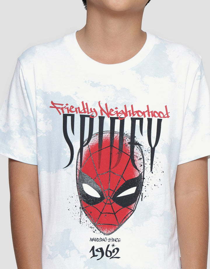 Marvel Spiderman Facet Tiedye Kaos Anak Laki-laki