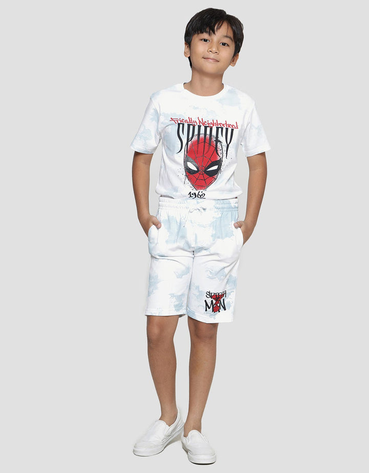 Marvel Knit Spiderman Print Tiedye Toolkit Celana Pendek Anak Laki-Laki