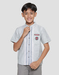 Marvel Spiderman Face Pattern Kemeja Koko Anak Laki-laki