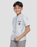 Marvel Spiderman Face Pattern Kemeja Koko Anak Laki-laki