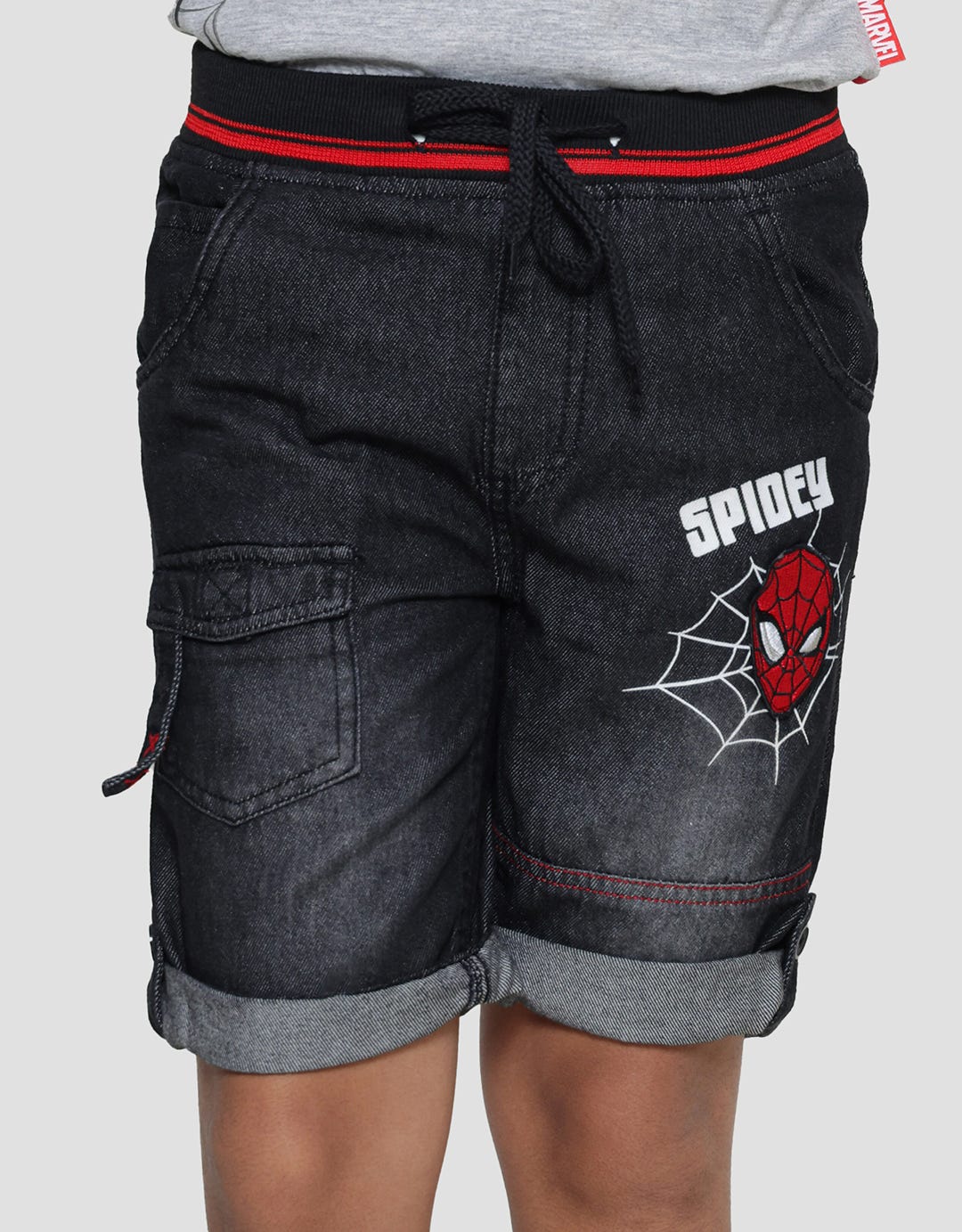 Marvel Spiderman Face Spidey Jaring Celana Denim Anak Laki-laki