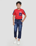 Marvel Spiderman Face Celana Panjang Denim Anak Laki-Laki