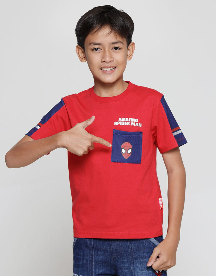 Marvel Spiderman Face Kaos Anak Laki-laki