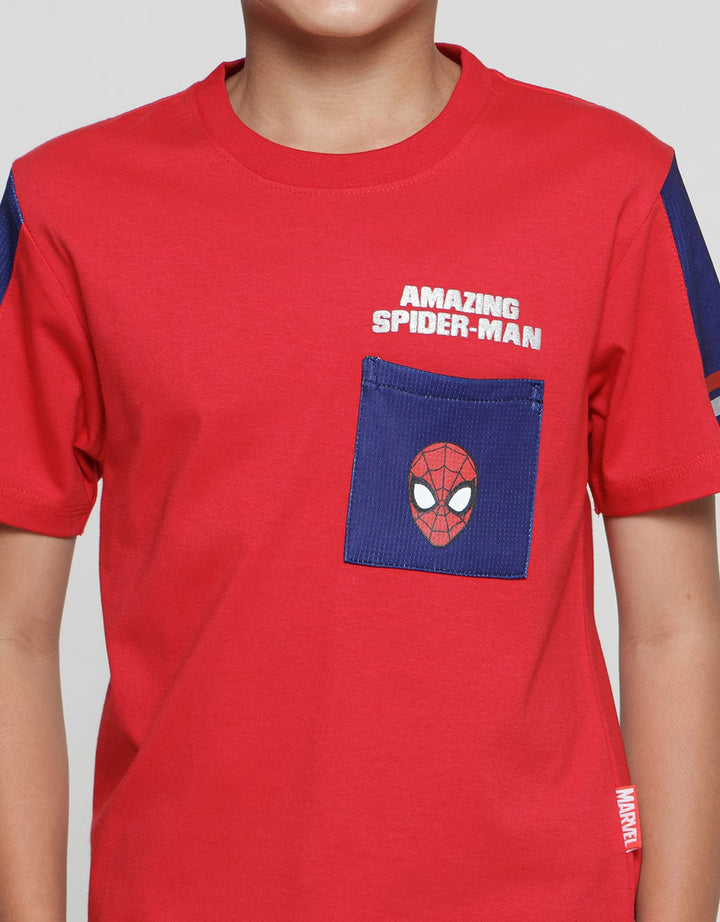 Marvel Spiderman Face Kaos Anak Laki-laki