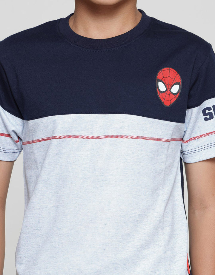 Marvel Spiderman Round Face Cutsewn Boys T-Shirt Combination