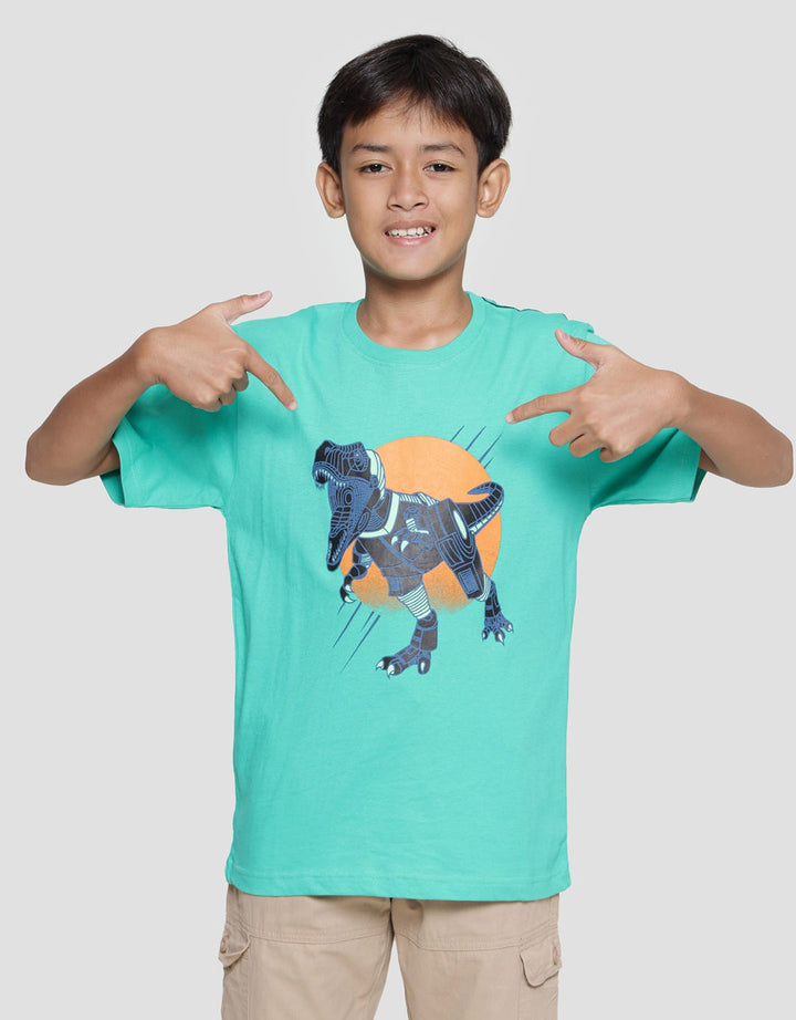 Aero Boys Short Sleeve T-Shirt Robotic Dino Print