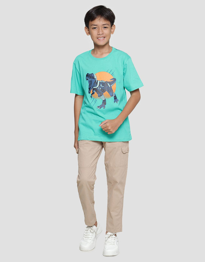 Aero Boys Short Sleeve T-Shirt Robotic Dino Print