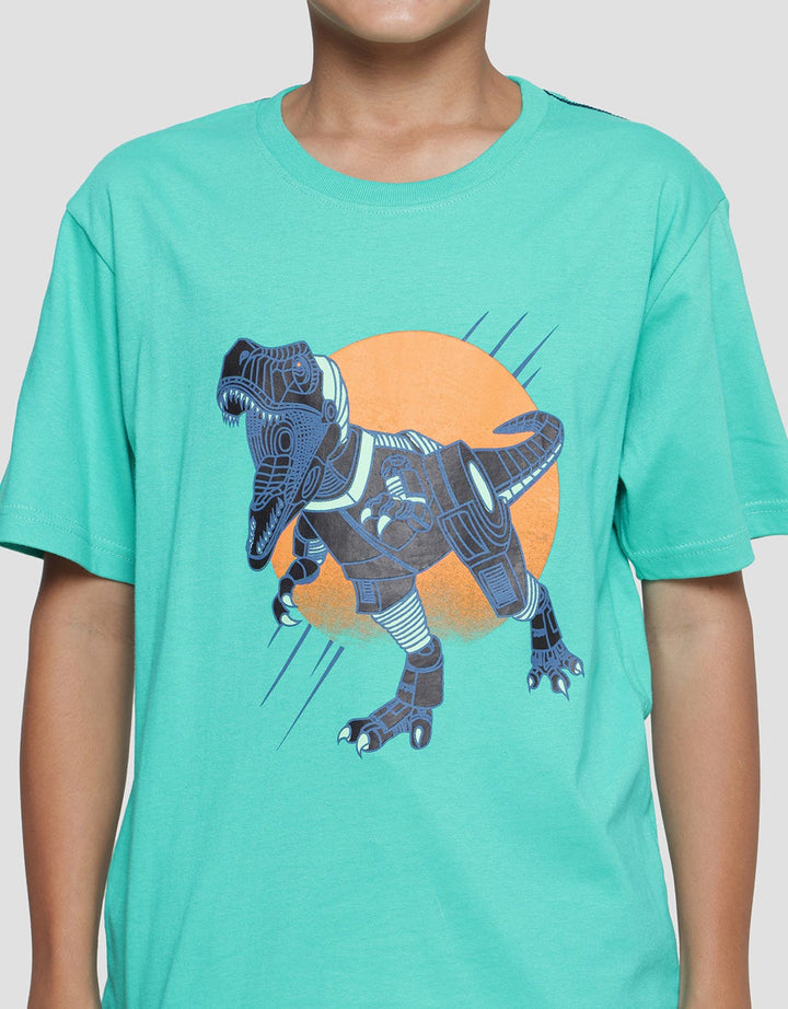 Aero Boys Short Sleeve T-Shirt Robotic Dino Print