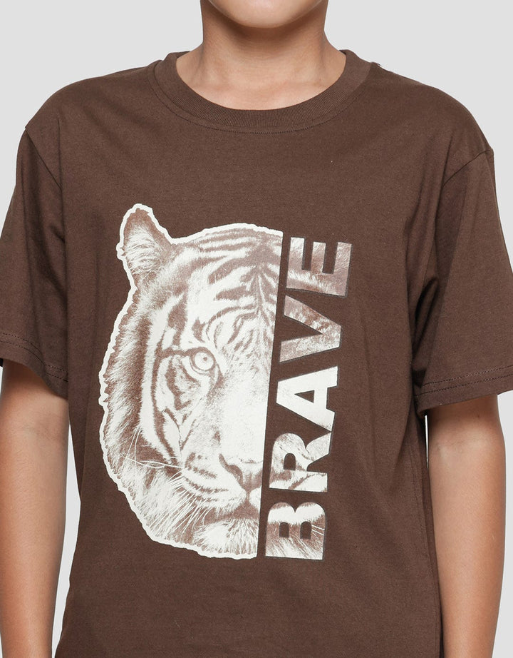Aero Boys Short Sleeve T-Shirt Brave Tiger Print
