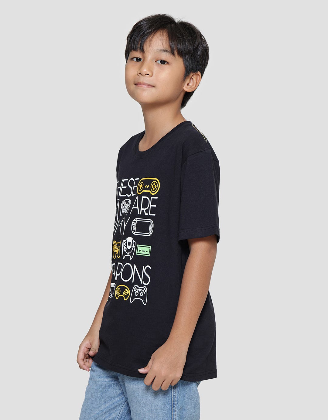 Aero These Are My Weapon Kaos Lengan Pendek Anak Laki-Laki