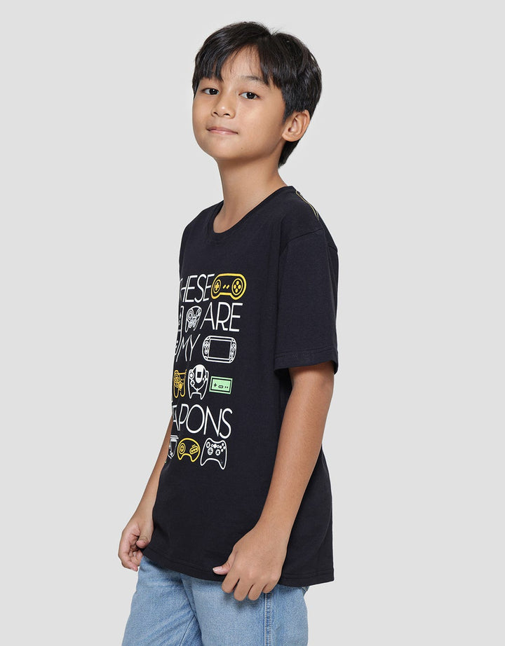 Aero These Are My Weapon Kaos Lengan Pendek Anak Laki-Laki
