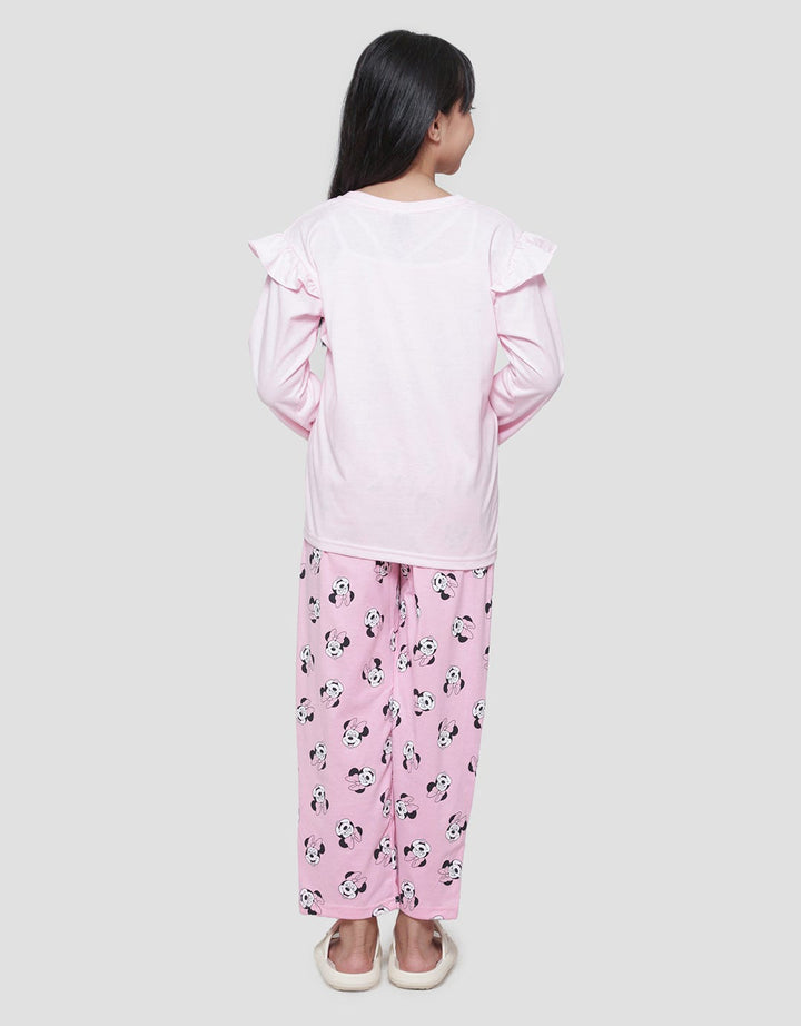 Disney Minnie Ruffle Bahu Baju Tidur Set Anak Perempuan