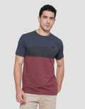 Cardinal Color Block Kaos Casual Pria