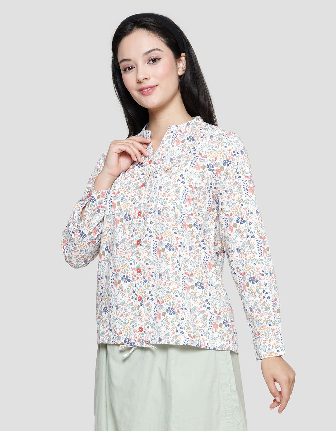Triset Casual Flowy Print Blouse Women