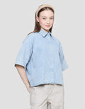 Triset Blouse Denim Wanita